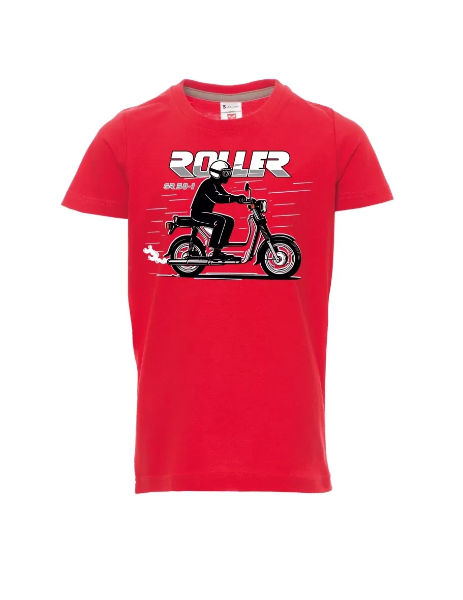 Červené dětské tričko Skútr SR 50/1 Roller