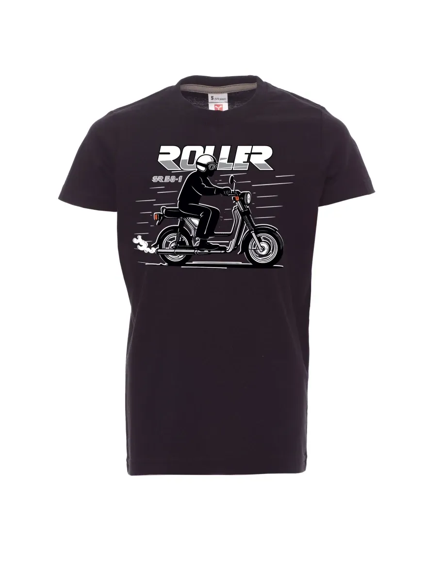 Černé dětské tričko Skútr SR 50/1 Roller