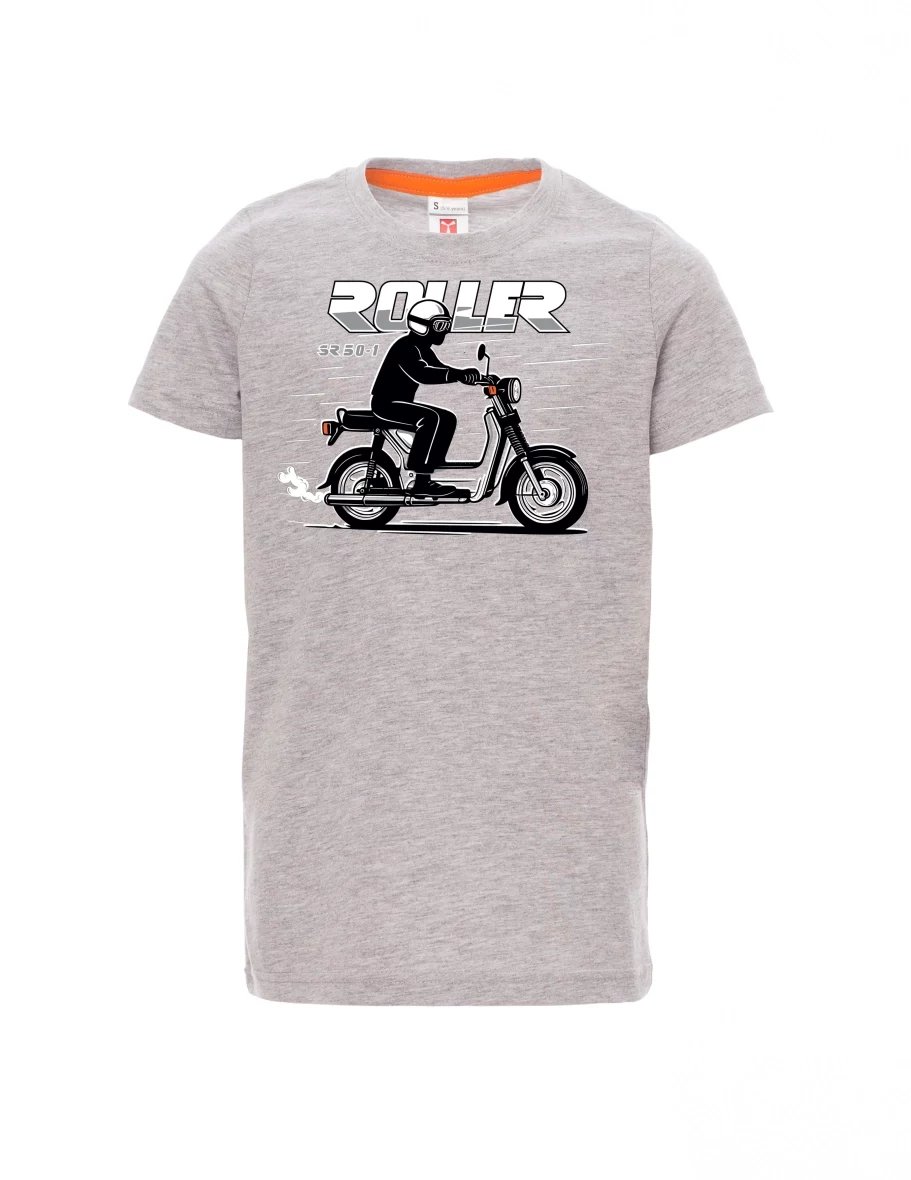 Šedý melír dětské tričko Skútr SR 50/1 Roller