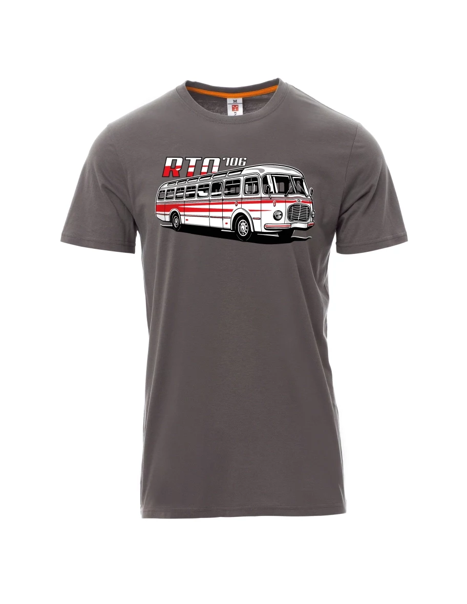 Šedé pánské tričko Autobus RTO 706