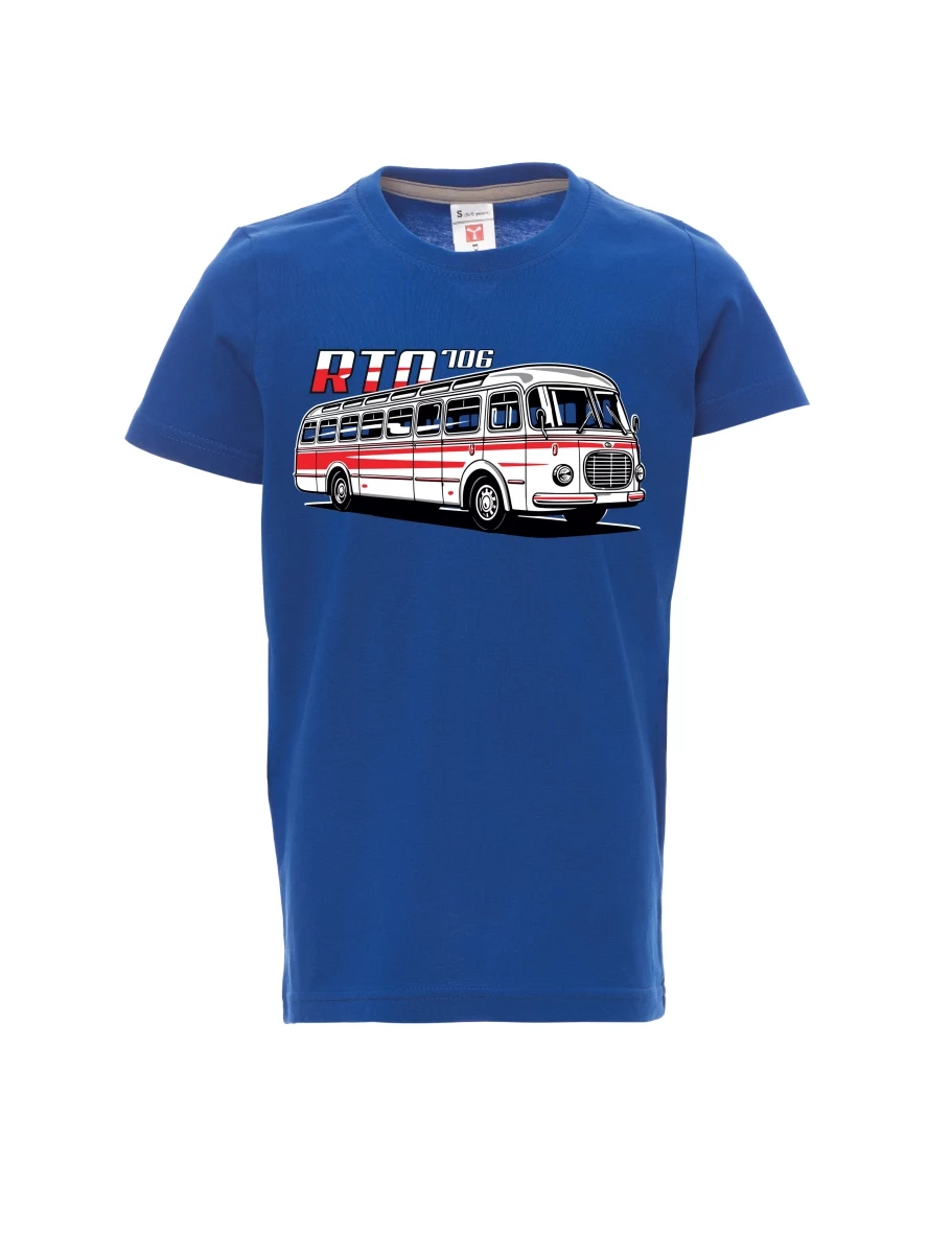 Modré dětské tričko Autobus RTO 706