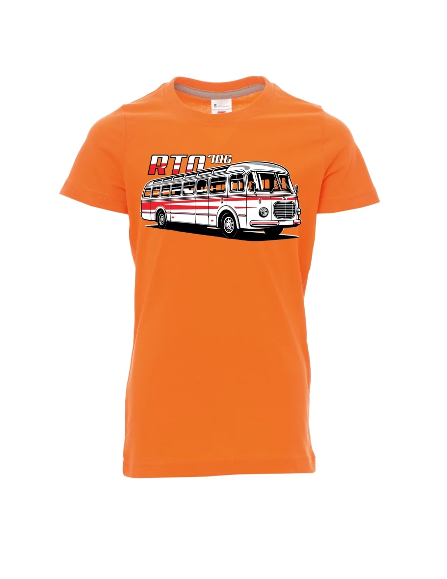 Oranžové dětské tričko Autobus RTO 706