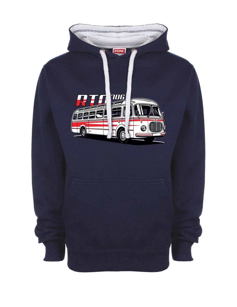 Šedo-námořnická mikina Autobus RTO 706