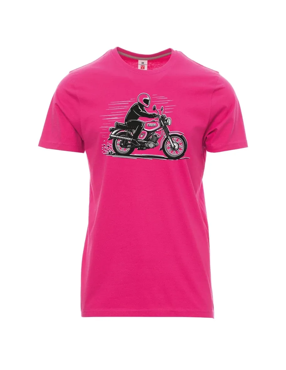 Růžové pánské tričko Motorka Enduro S51