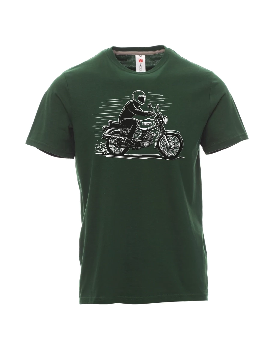 Tmavě zelené pánské tričko Motorka Enduro S51