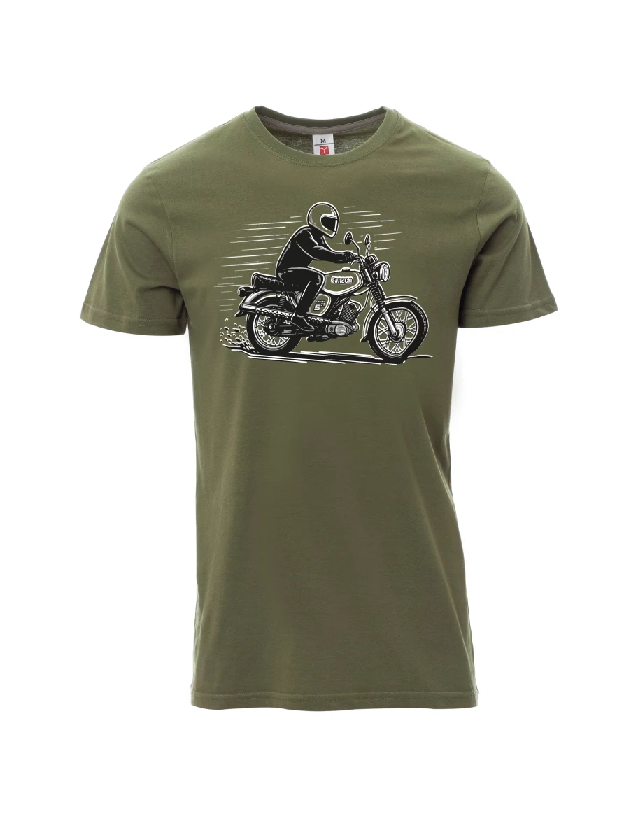 Khaki pánské tričko Motorka Enduro S51