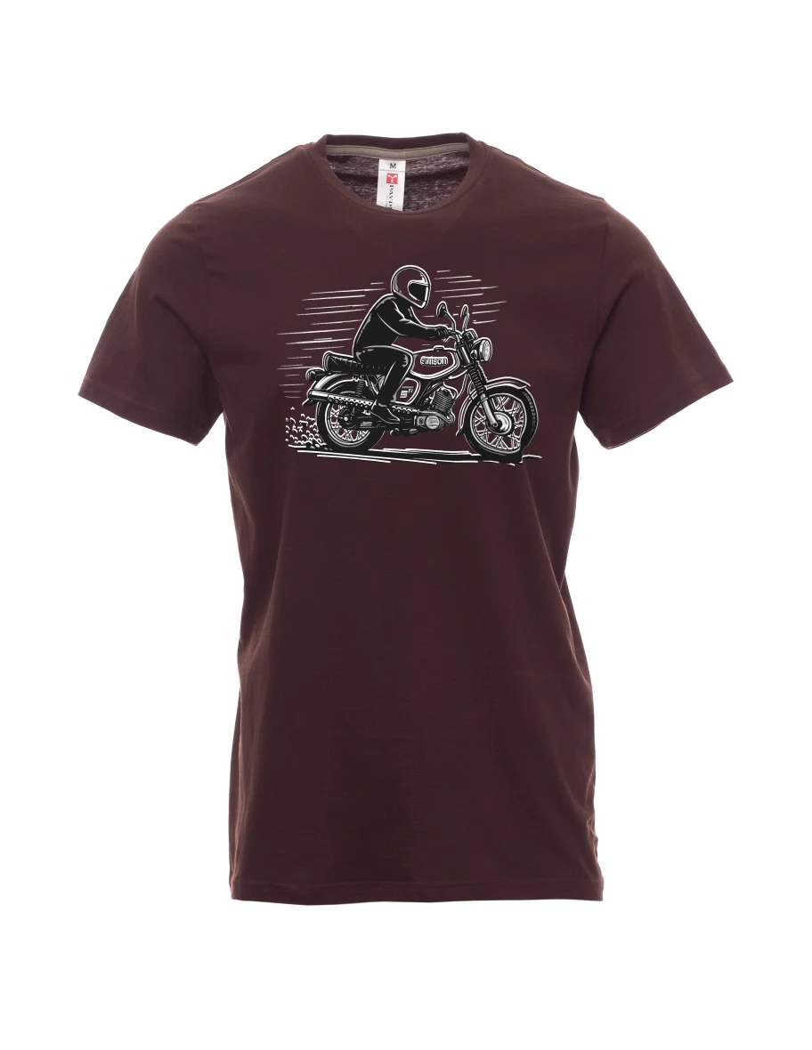 Tmavě hnědé pánské tričko Motorka Enduro S51