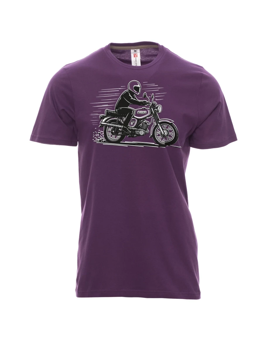 Fialové pánské tričko Motorka Enduro S51
