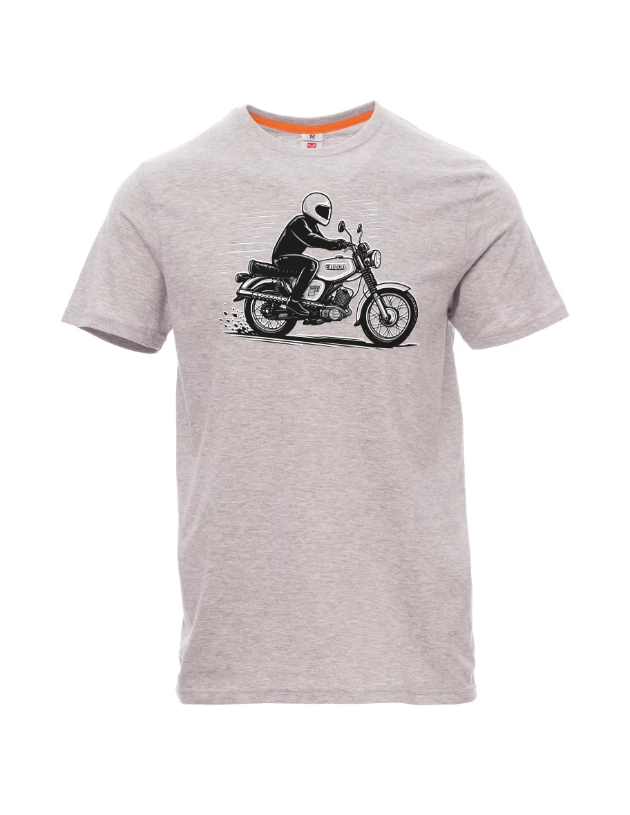Šedé melanžové pánské tričko Motorka Enduro S51
