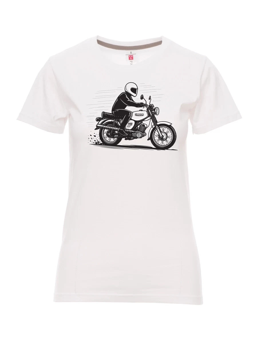 Bílé dámské tričko Motorka Enduro S51