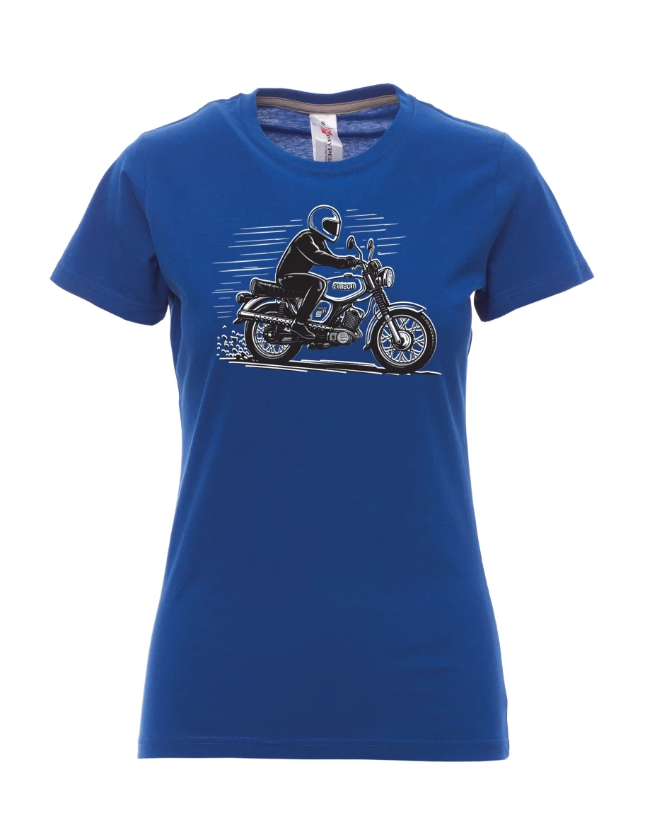 Královsky modré dámské tričko Motorka Enduro S51