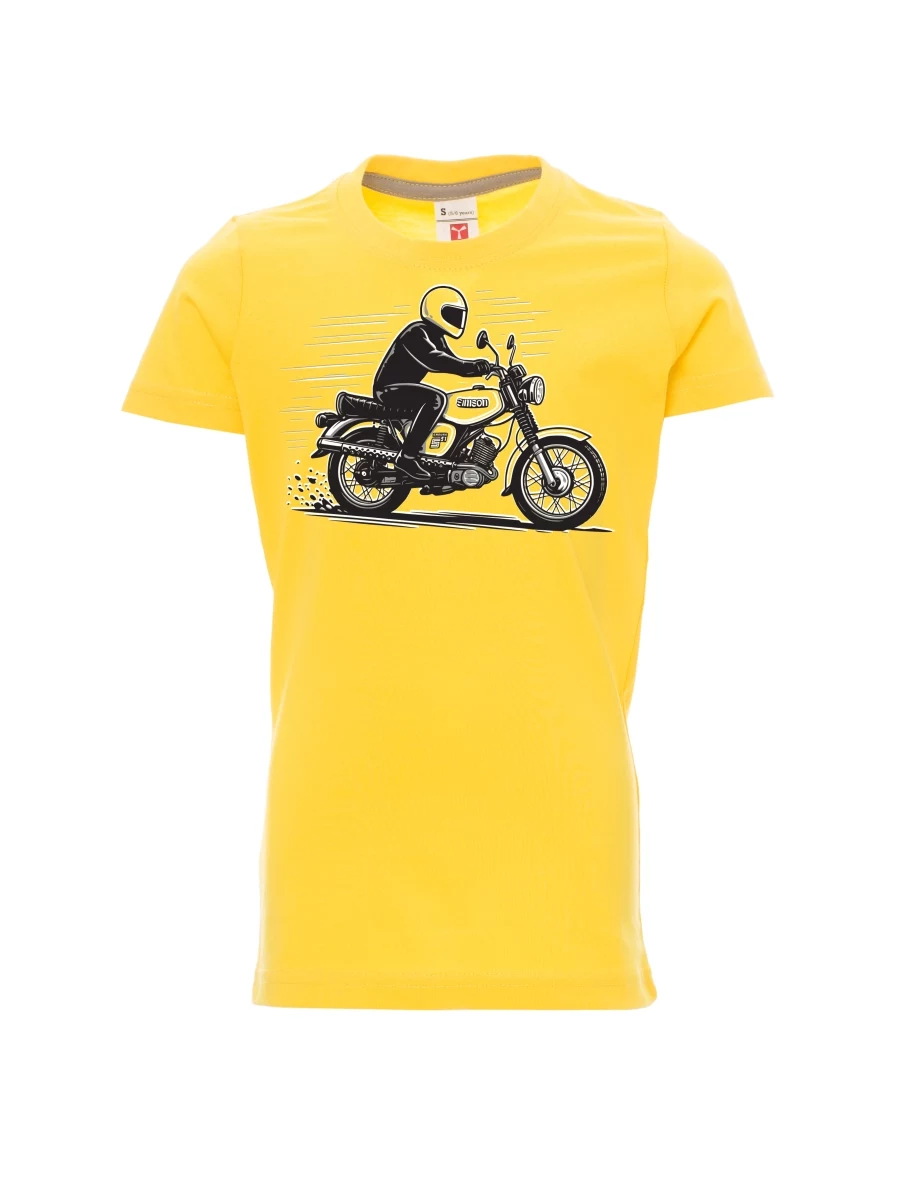 Žluté dětské tričko Motorka Enduro S51