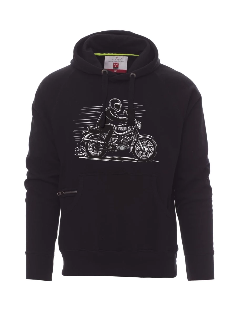 Černá pánská mikina Motorka Enduro S51