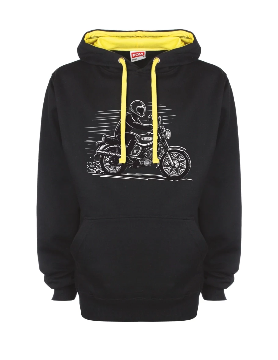 Žluto-černá mikina s Motorka Enduro S51