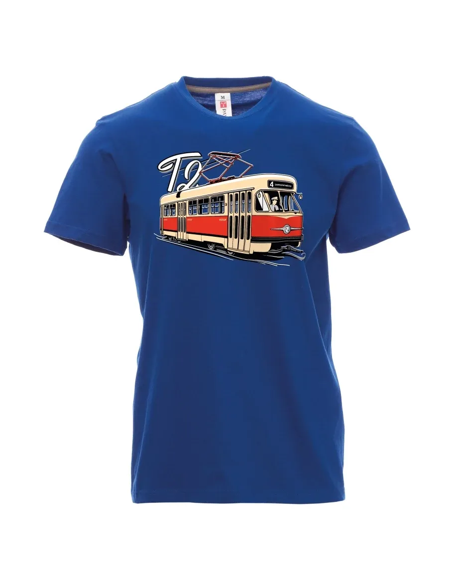 Modré pánské tričko Tramvaj T2