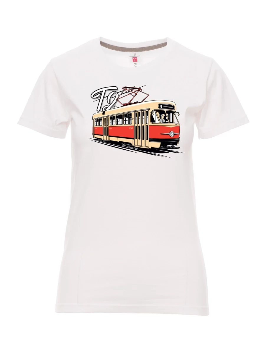 Bílé dámské tričko Tramvaj T2
