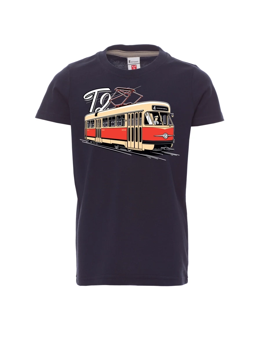 Navy dětské tričko Tramvaj T2