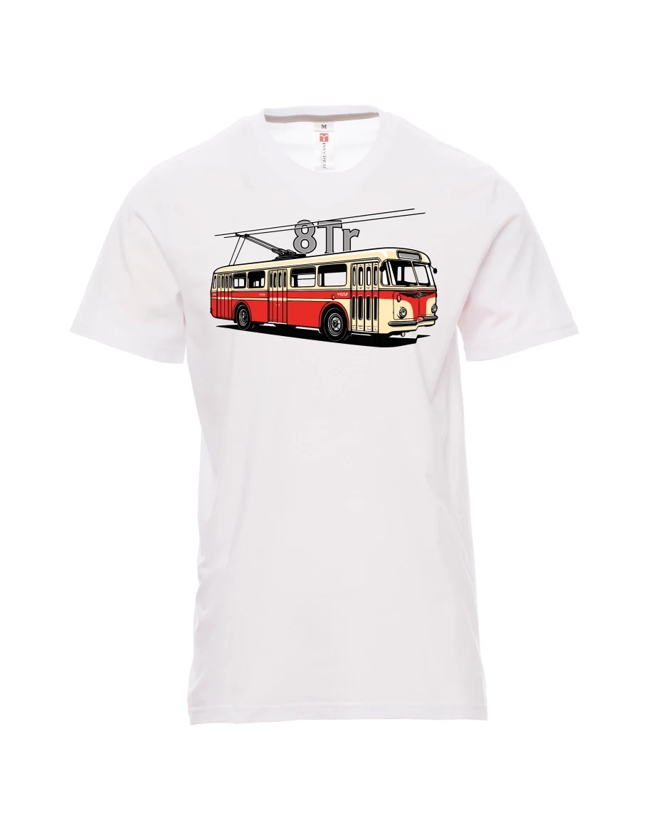 Bílé pánské tričko Trolejbus 8Tr