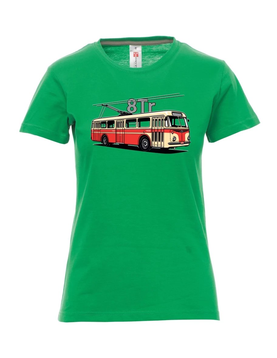 Zelené dámské tričko Trolejbus 8Tr