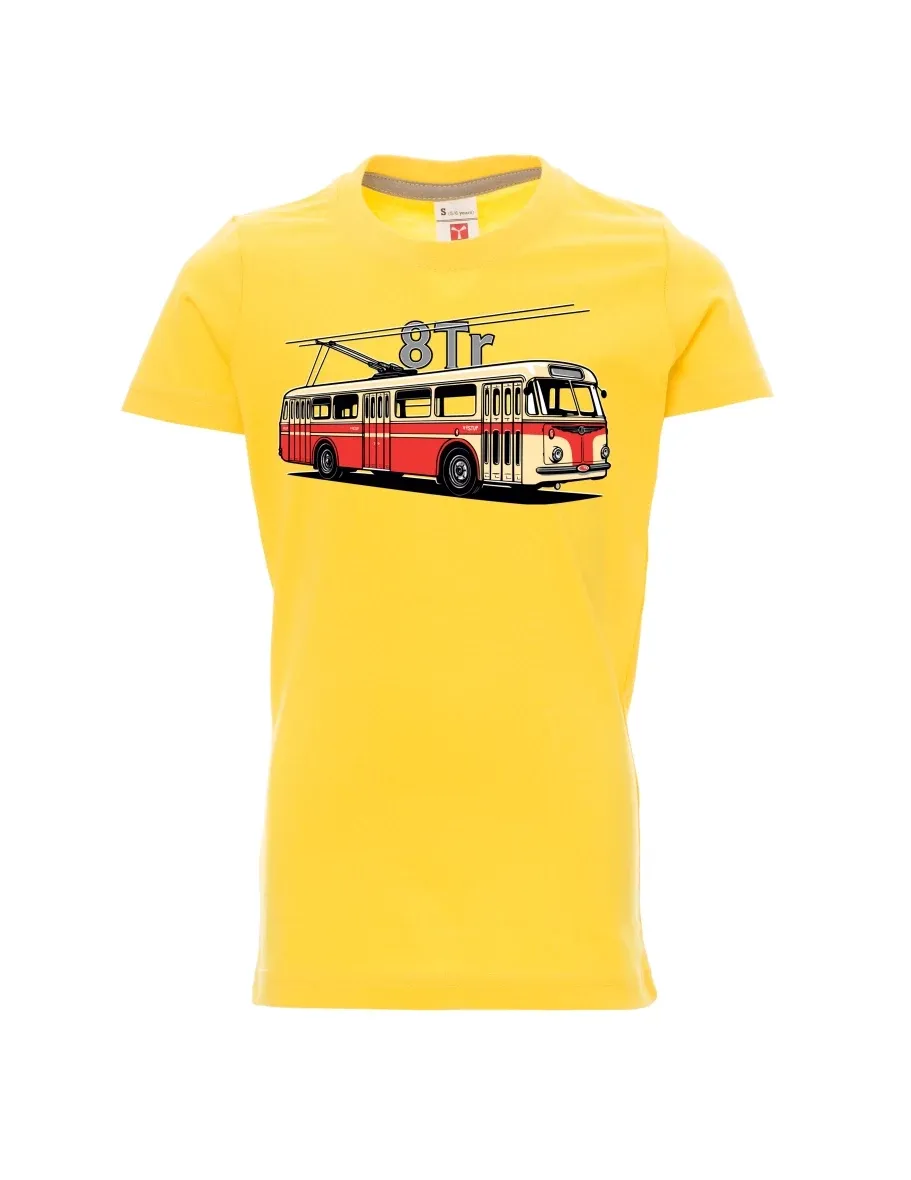 Žluté dětské tričko Trolejbus 8Tr