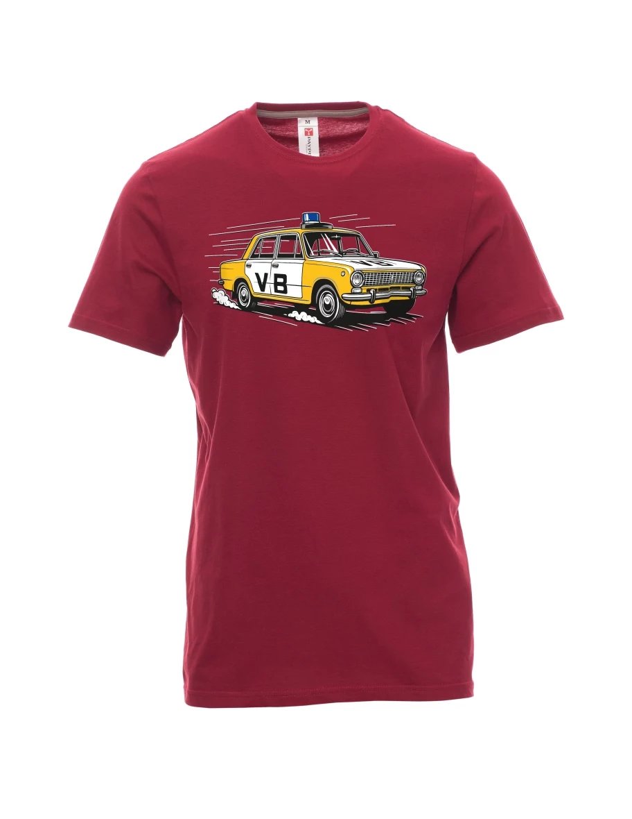Tmavě červené pánské tričko Automobil VAZ 2101 VB