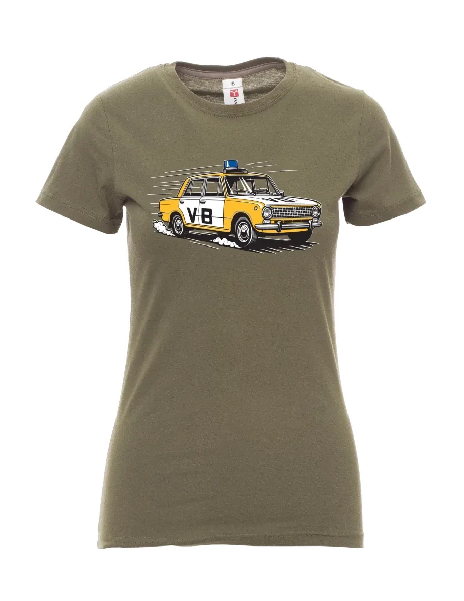 Khaki dámské tričko Automobil VAZ 2101 VB