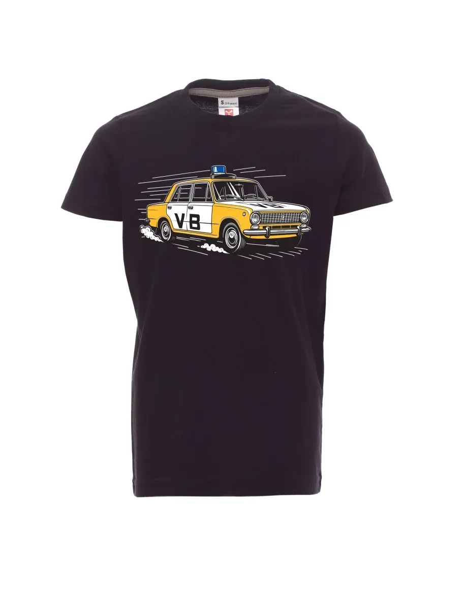 Černé dětské tričko Automobil VAZ 2101 VB