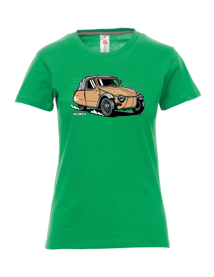 Zelené dámské tričko Automobil Velorex