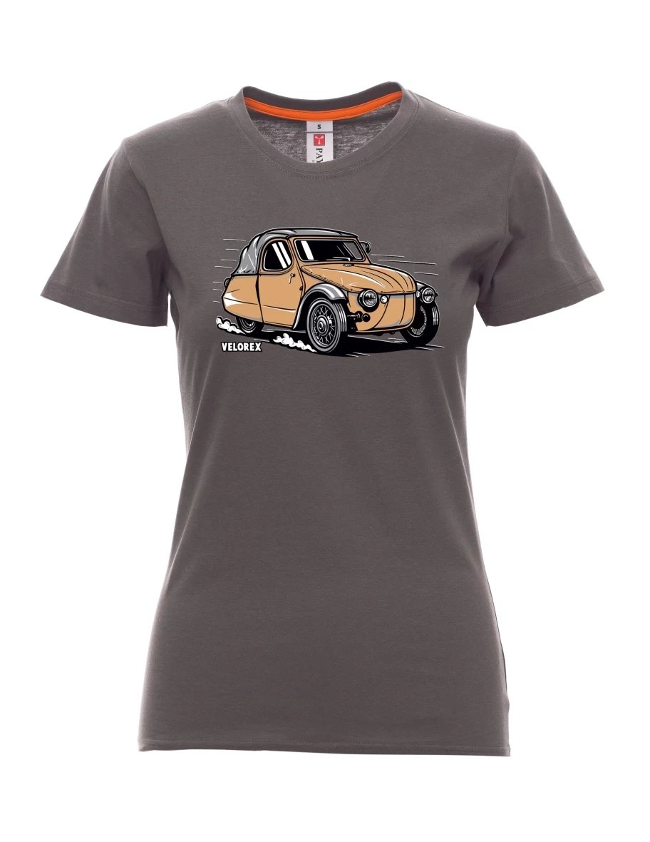 Kouřové dámské tričko Automobil Velorex