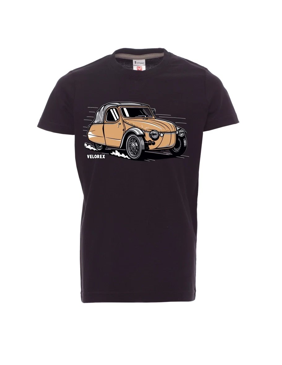 Černé dětské tričko Automobil Velorex