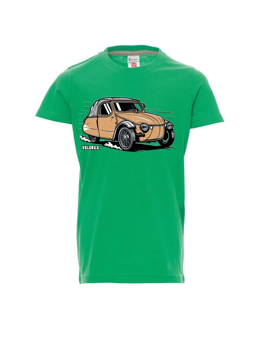 Zelené dětské tričko Automobil Velorex