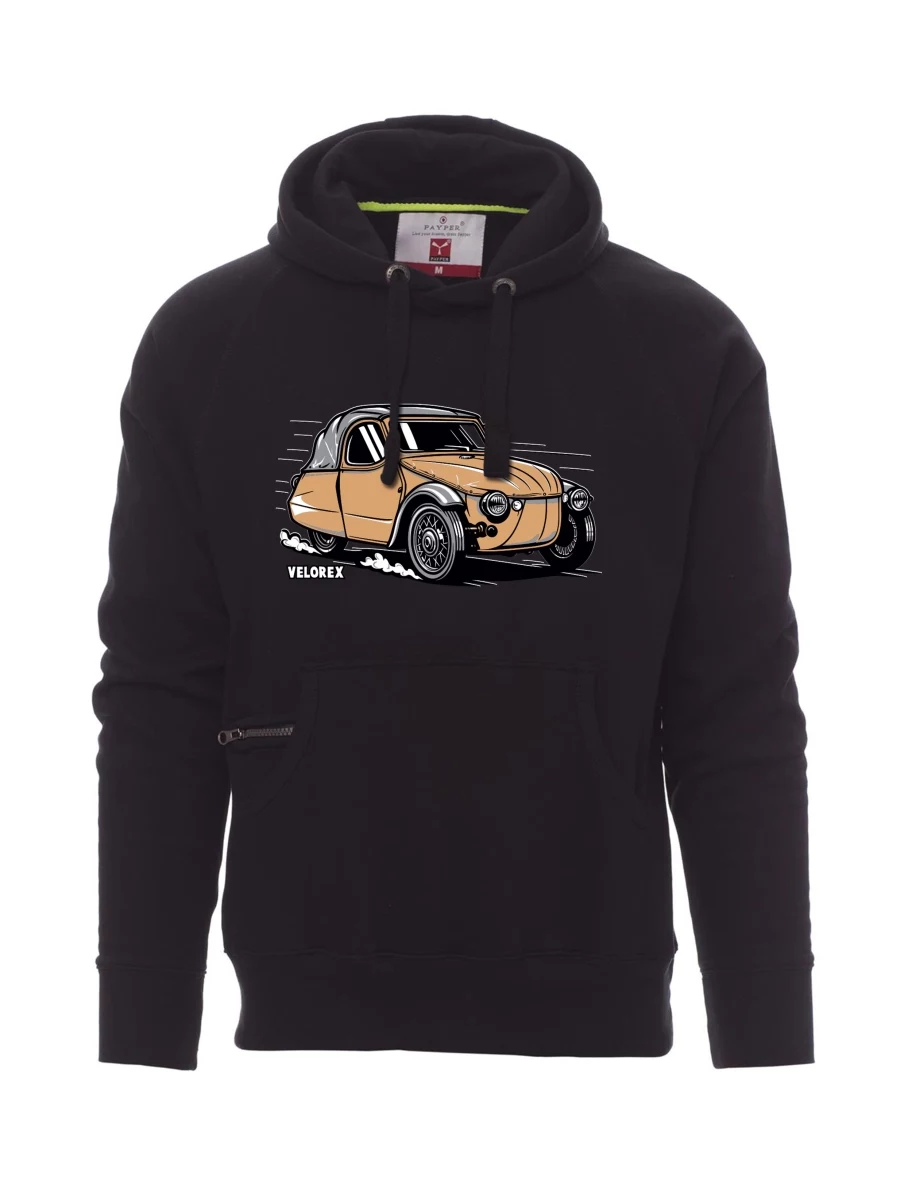 Černá pánská mikina Automobil Velorex