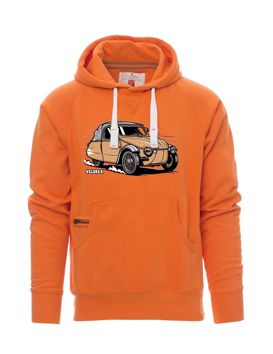 Oranžová pánská mikina Automobil Velorex