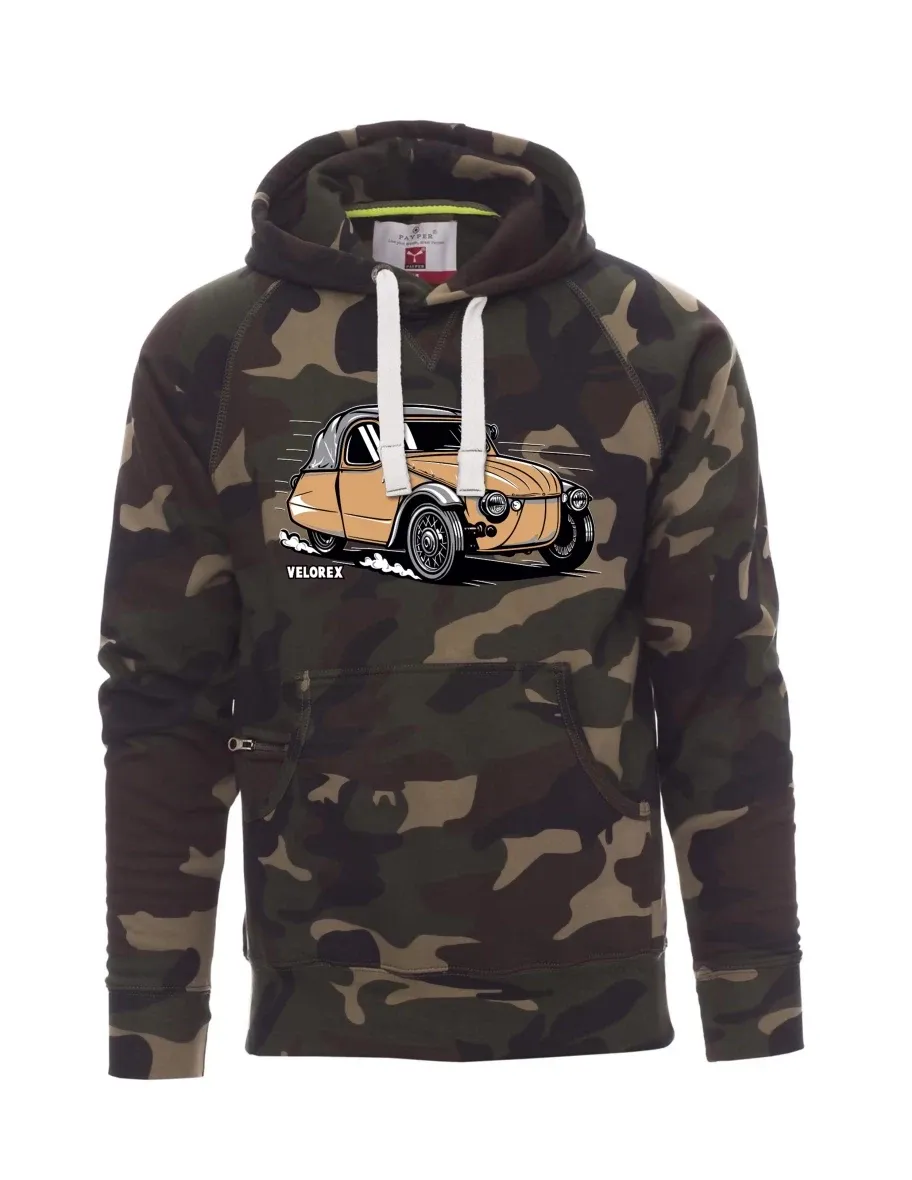 Maskáčová pánská mikina Automobil Velorex