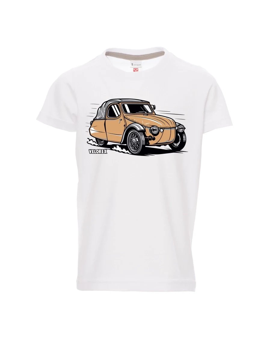 Bílé dětské tričko Automobil Velorex