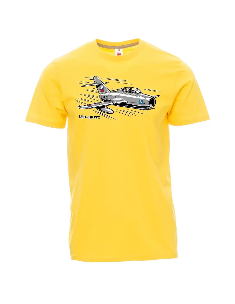 Žluté pánské tričko Letadlo MiG-15UTI