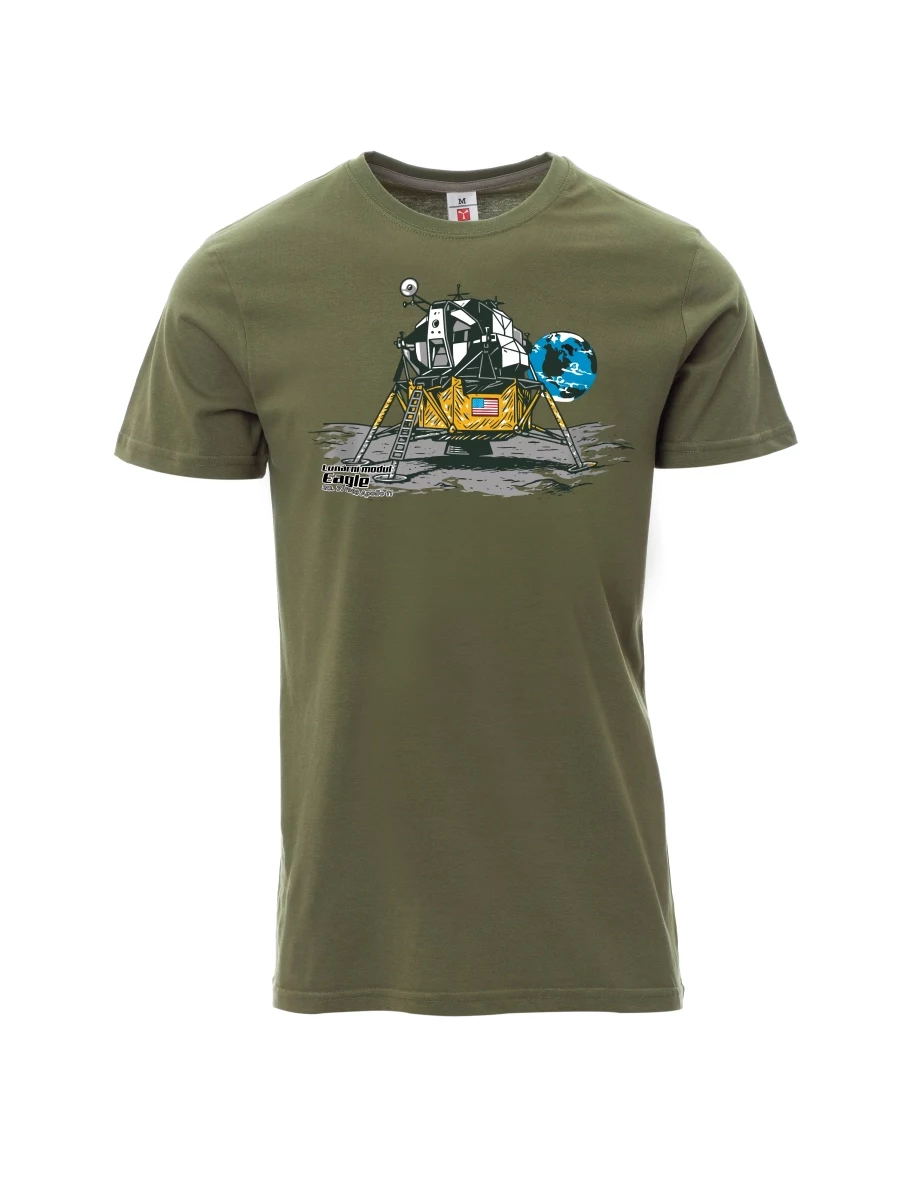 Khaki pánské tričko Lunární modul Eagle