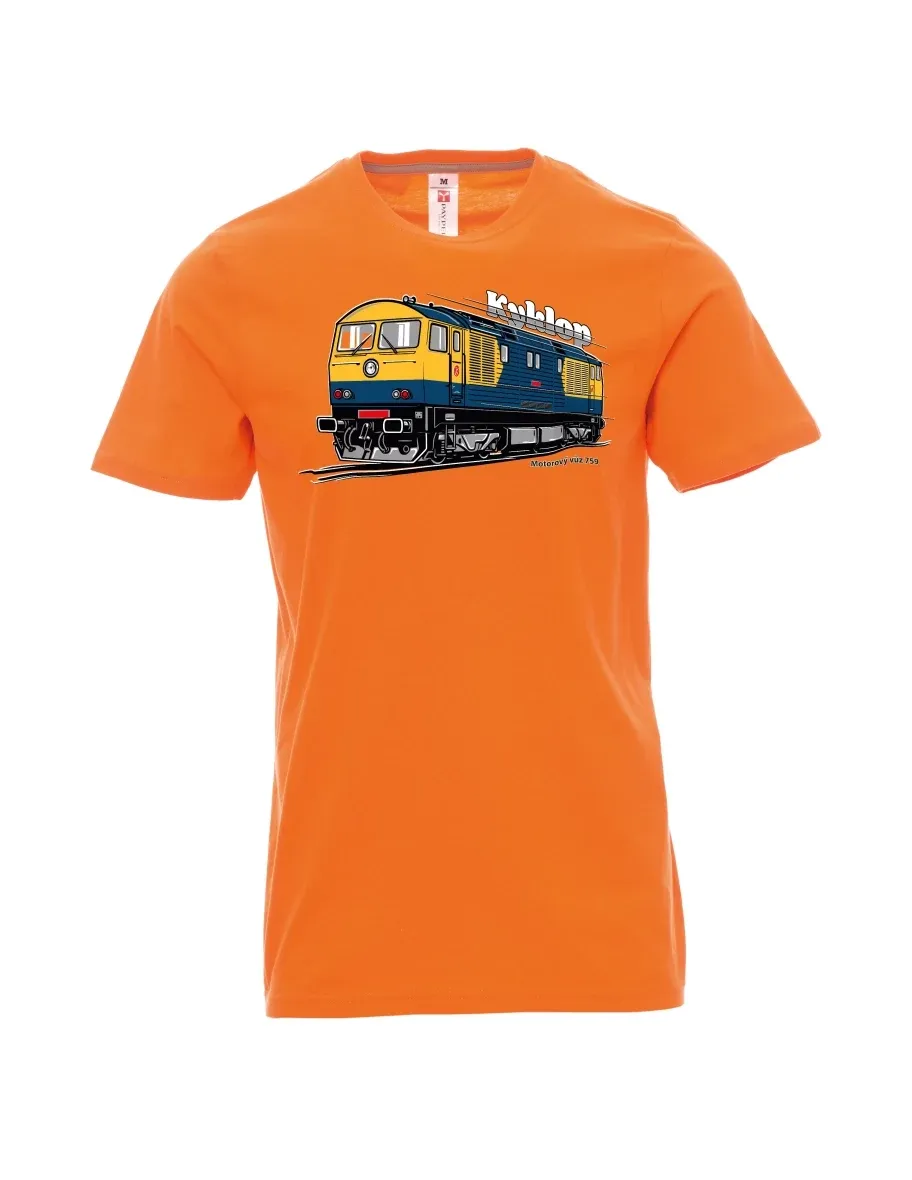 Oranžové pánské tričko Motorový vůz 759 „Kyklop“