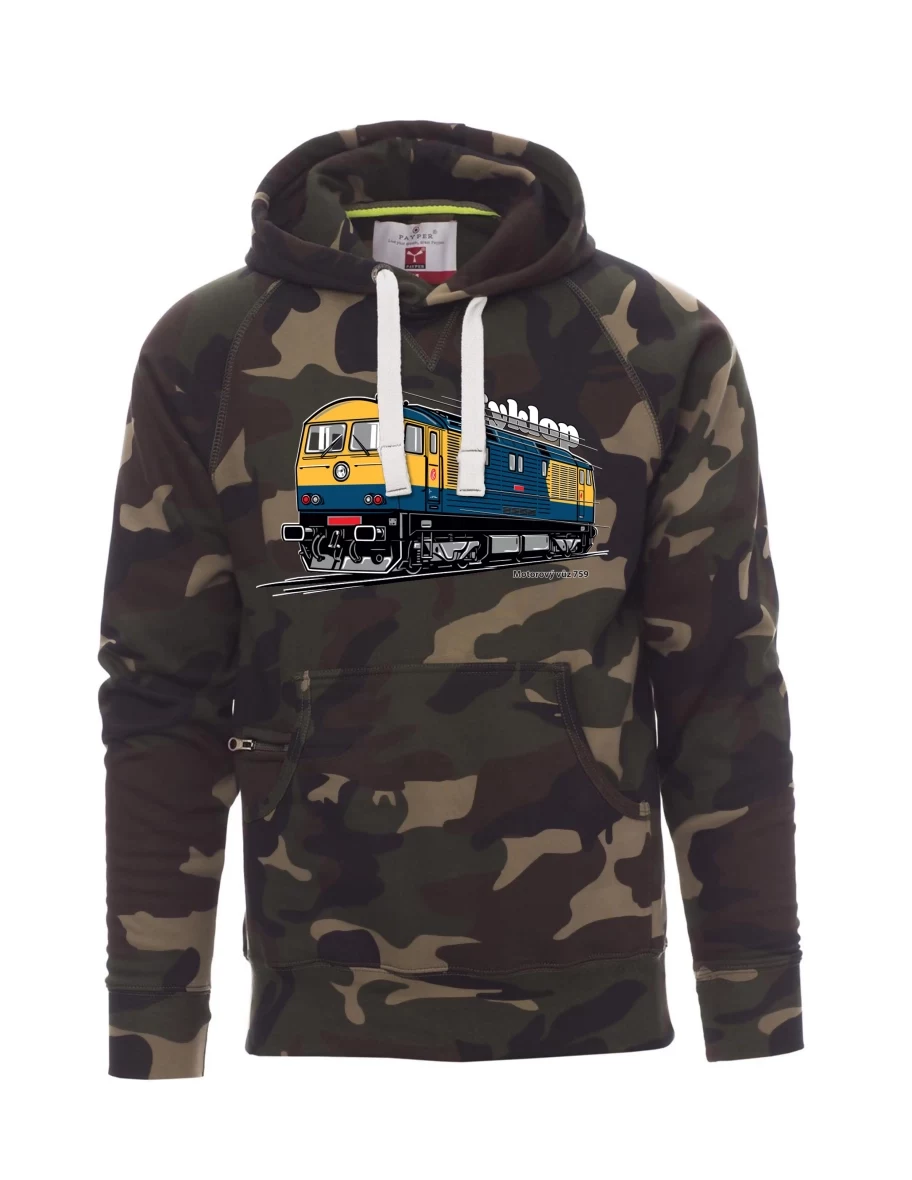 Maskáčová pánská mikina Motorový vůz 759 „Kyklop“
