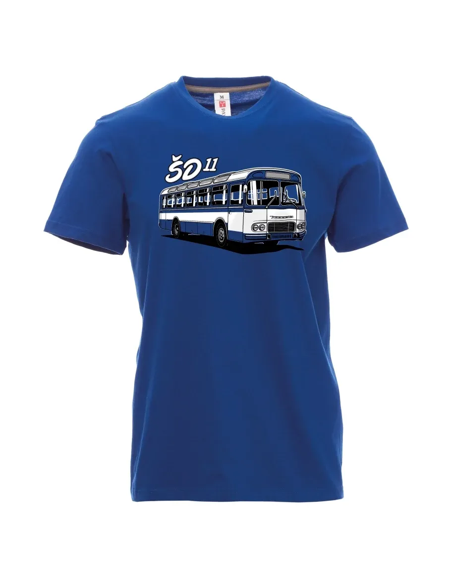 Modré pánské tričko Autobus ŠD 11