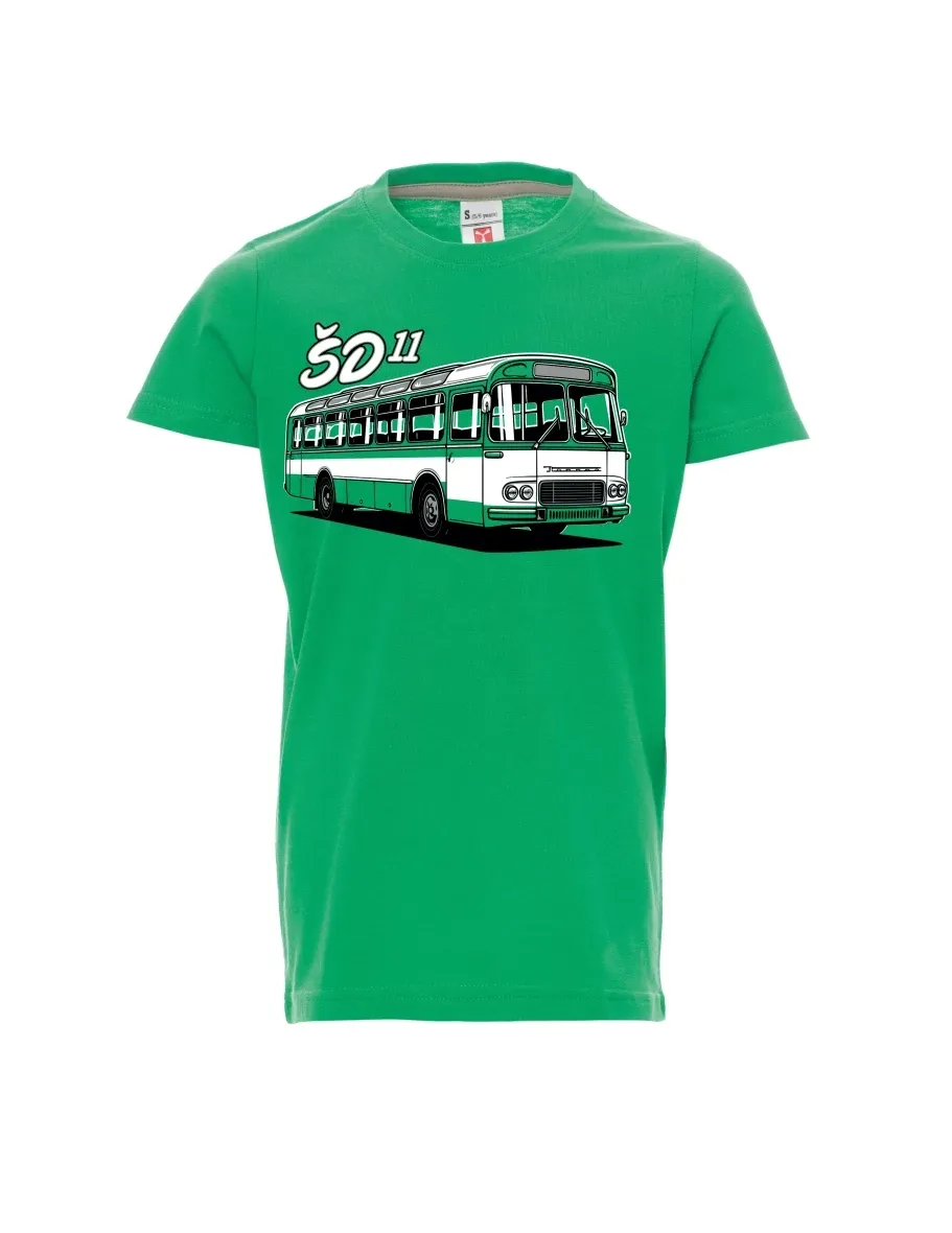 Zelené dětské tričko Autobus ŠD 11