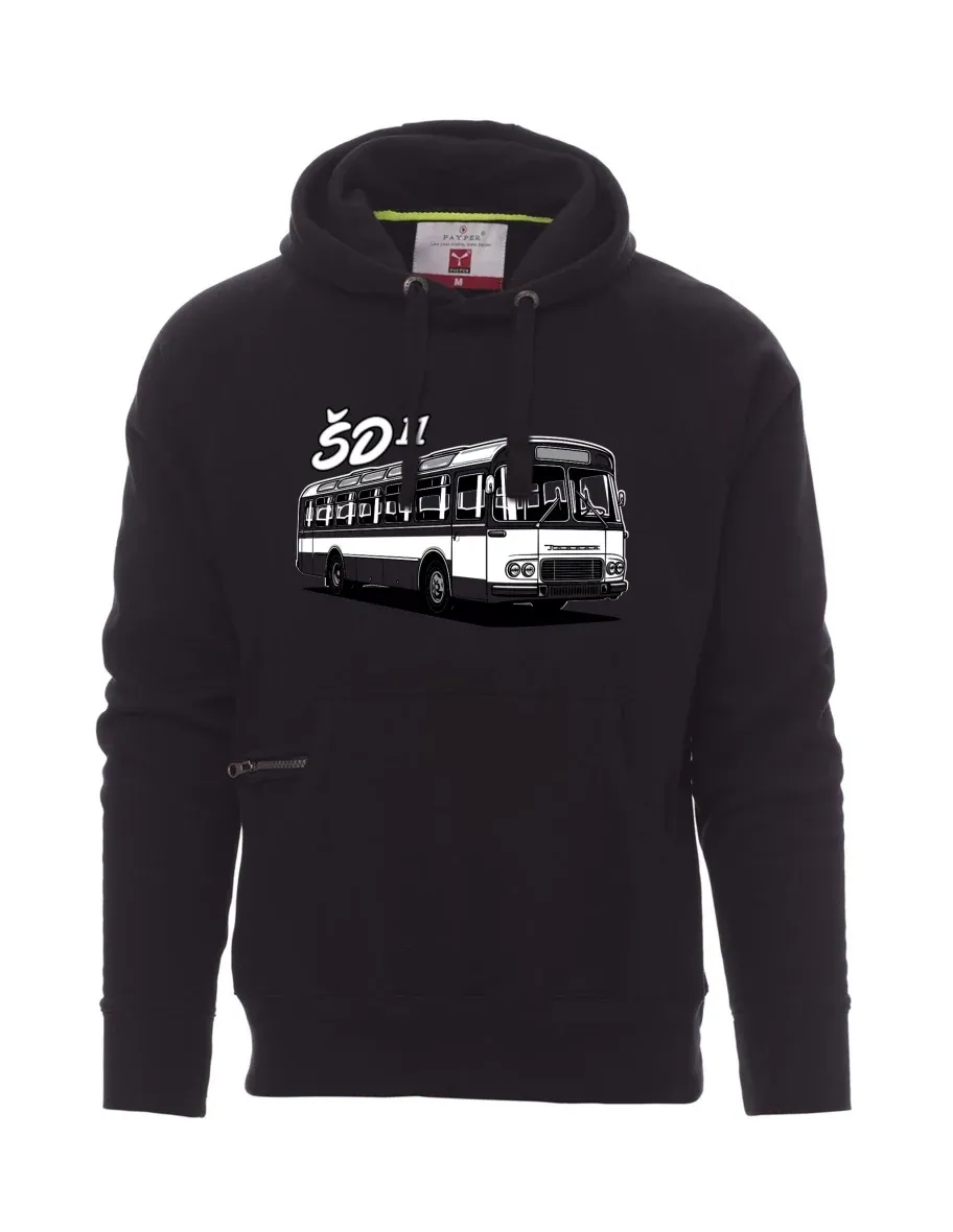 Černá pánská mikina Autobus ŠD 11