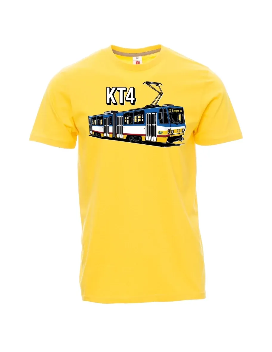 Žluté pánské tričko Tramvaj KT4