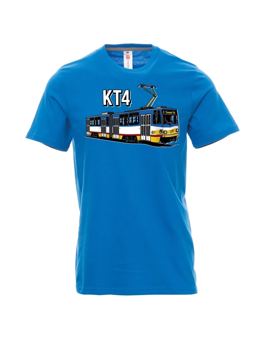 Světle modré pánské tričko Tramvaj KT4