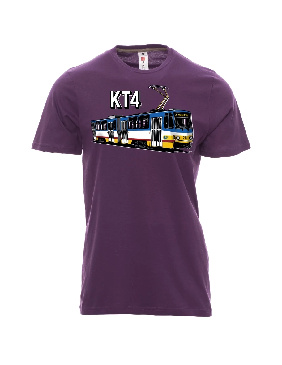 Fialové pánské tričko Tramvaj KT4