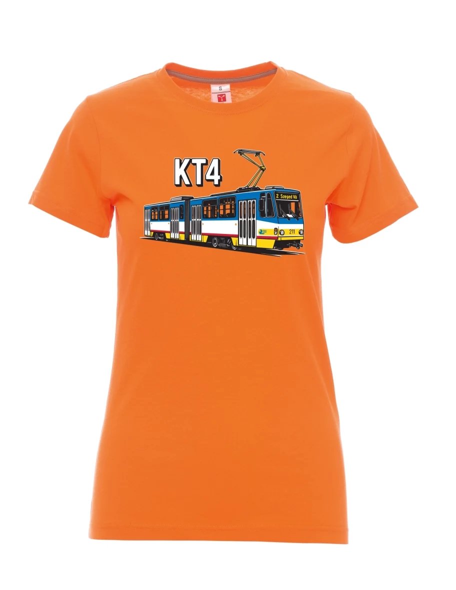 Oranžové dámské tričko Tramvaj KT4