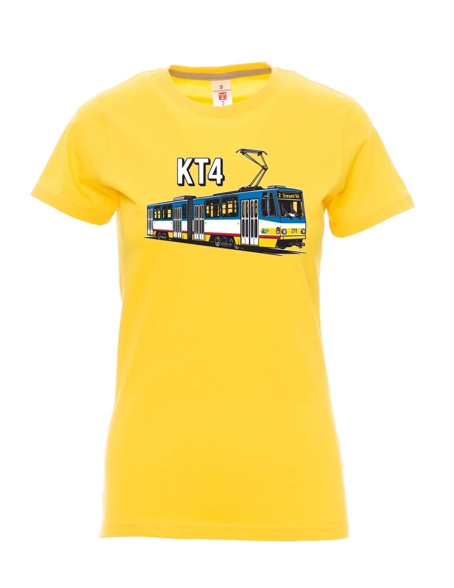 Žluté dámské tričko Tramvaj KT4