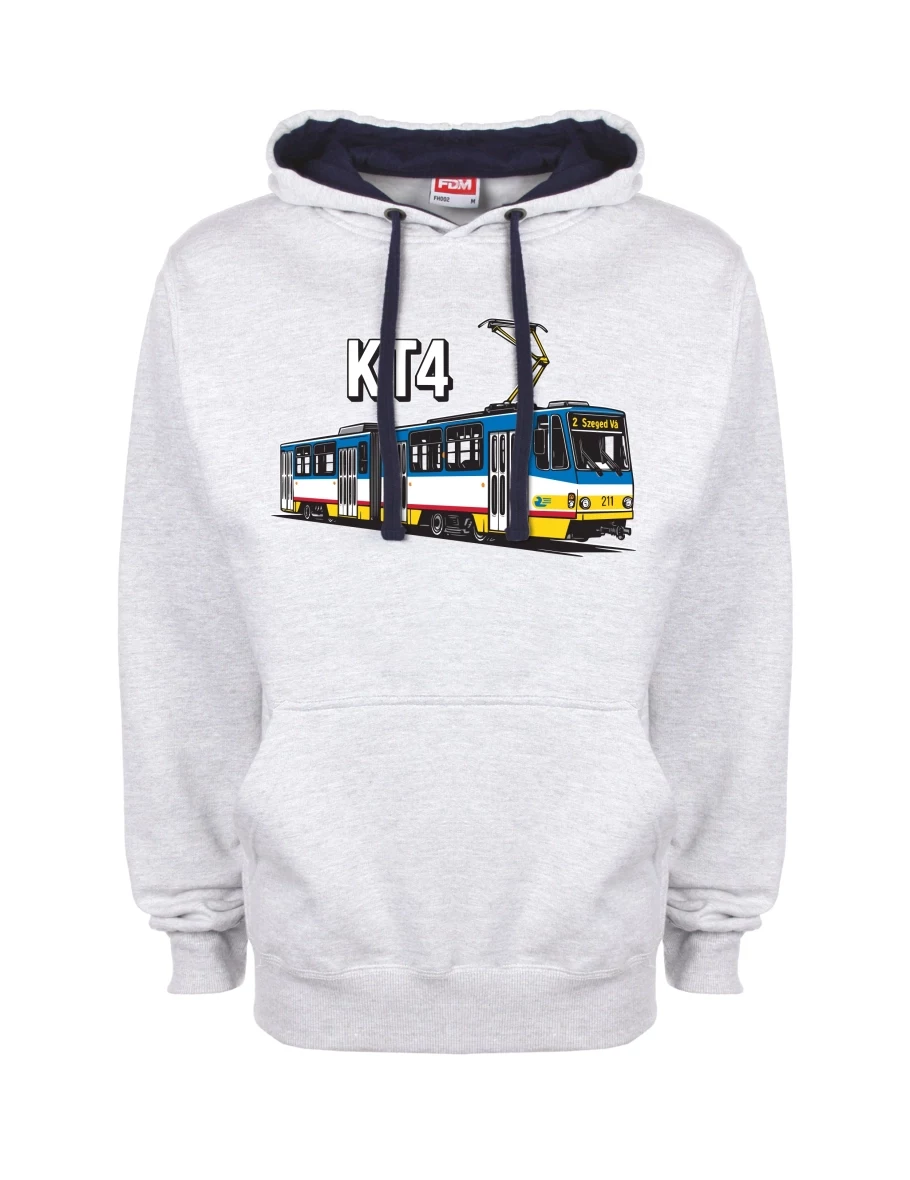 Modro-šedá mikina Tramvaj KT4