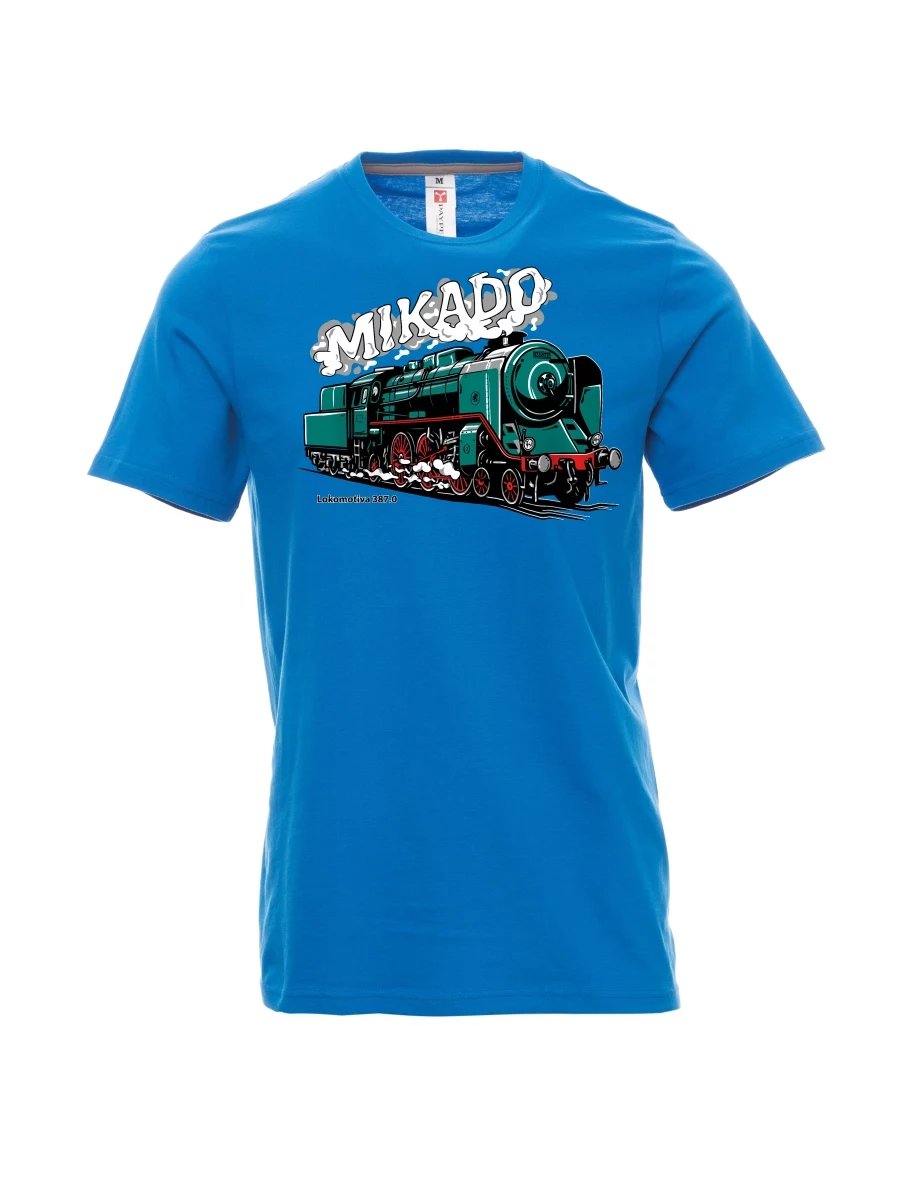 Světle modré pánské tričko Lokomotiva 387.0 „MIKADO“