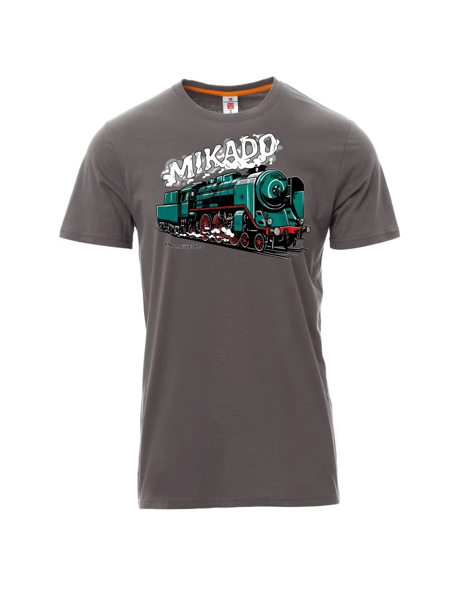 Šedé pánské tričko Lokomotiva 387.0 „MIKADO“